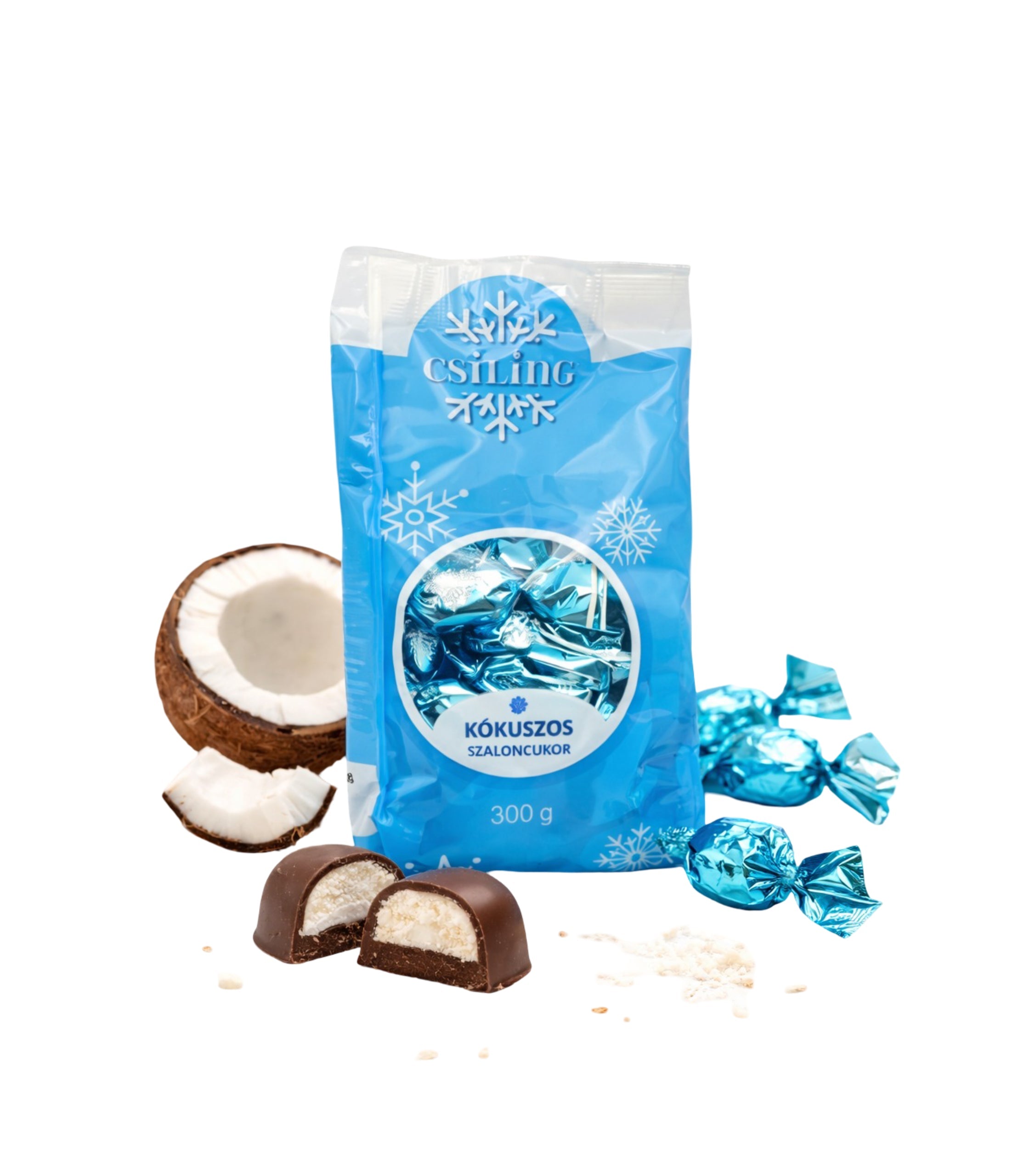 Bomboane De Pom Csillng Kókuszos Szaloncukor Aroma De Cocos 300g