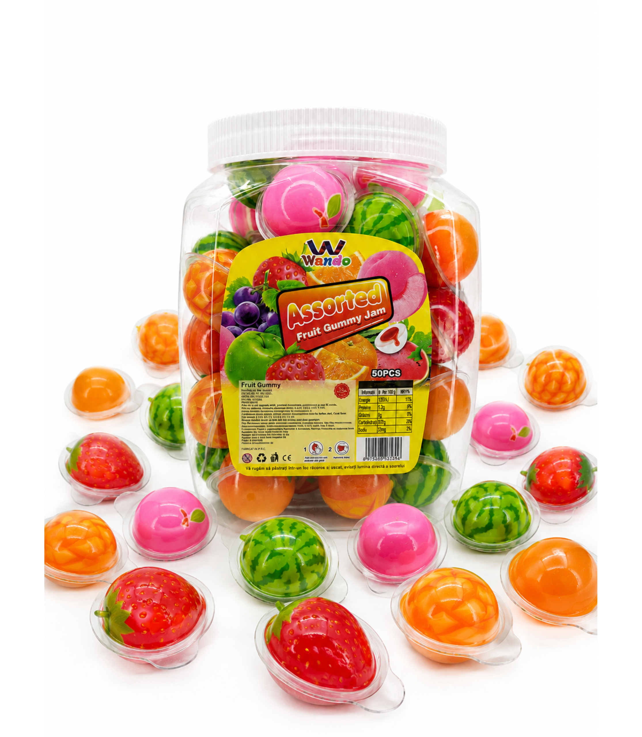Jeleu Gummy Candy Fruit 10Gr