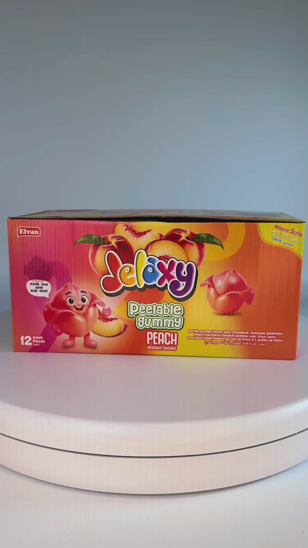 Încarcă videoclipul: Jeleuri Elv Jelaxy Peelable Piersica (12 Pungi/ Cutie)