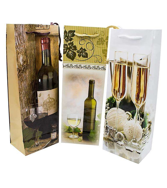 Pungi cadou sticla 10x33cm (12 buc/set) engross