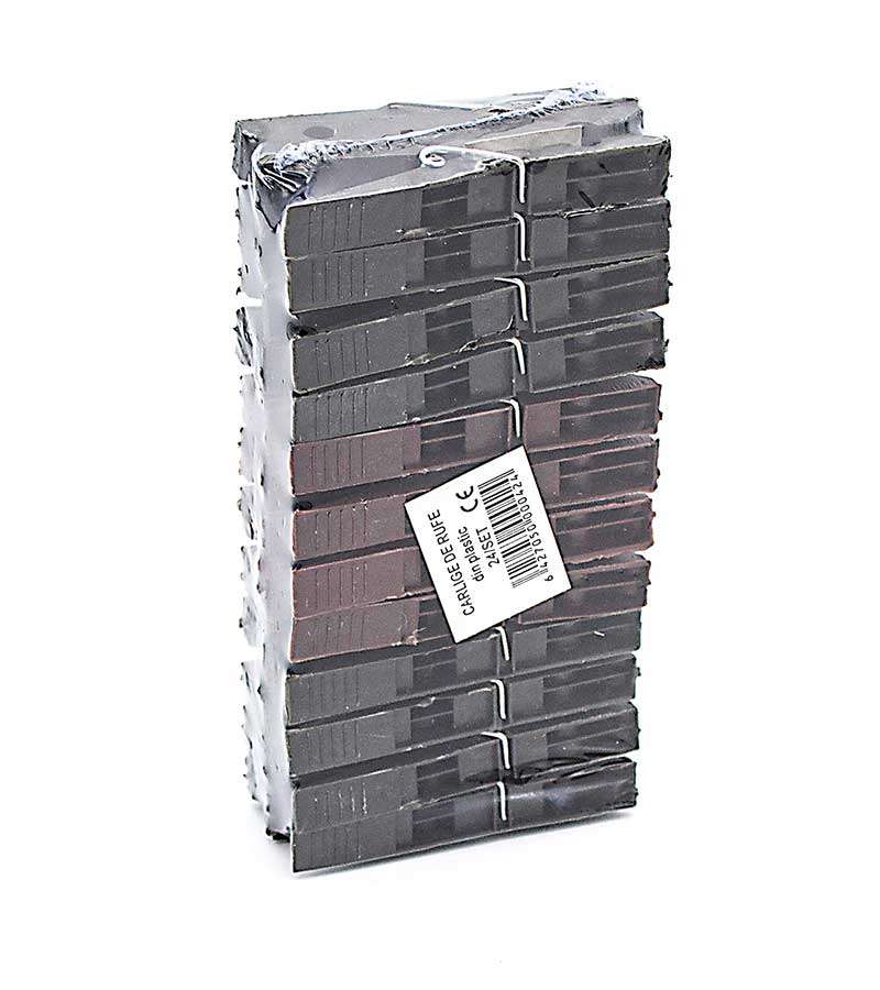 Carlige plastic de rufe negre cleste