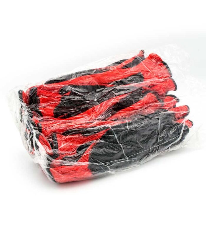Manusi de protectie sintetice cauciucate rosii sunt manusi de uz general din tricot sintetic cu prtectie de cauciuc pe interior. Manusi de utilizare generala in constructii, instalatii, productie, amenajari, servicii, curatenie. Pretul afisat este pentru 1 set (12 bucati).
