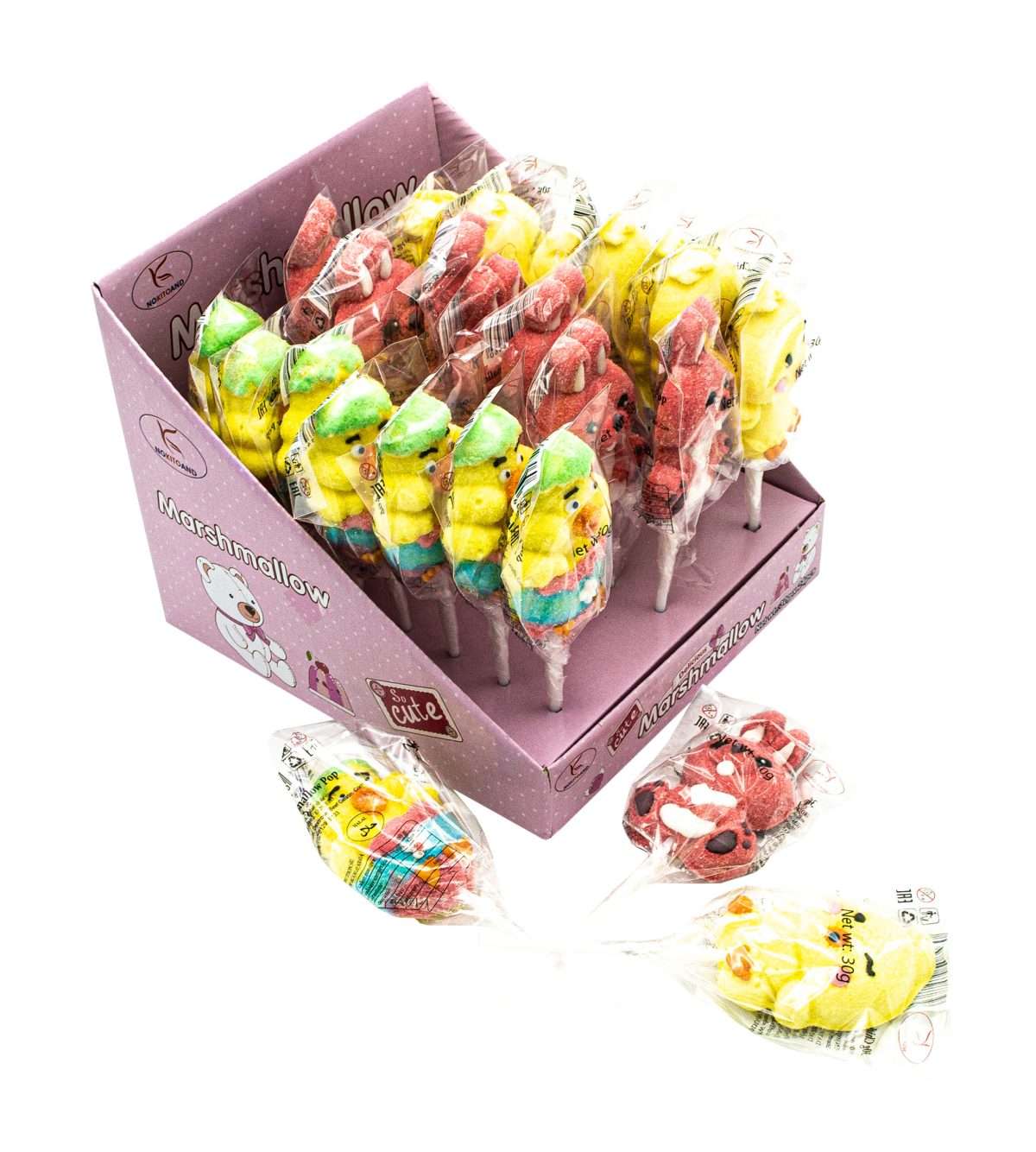 Marshmallow Chick & Bunny Pop en-gross 30gr (E.X.P: 20.10.2025) - imagine 1