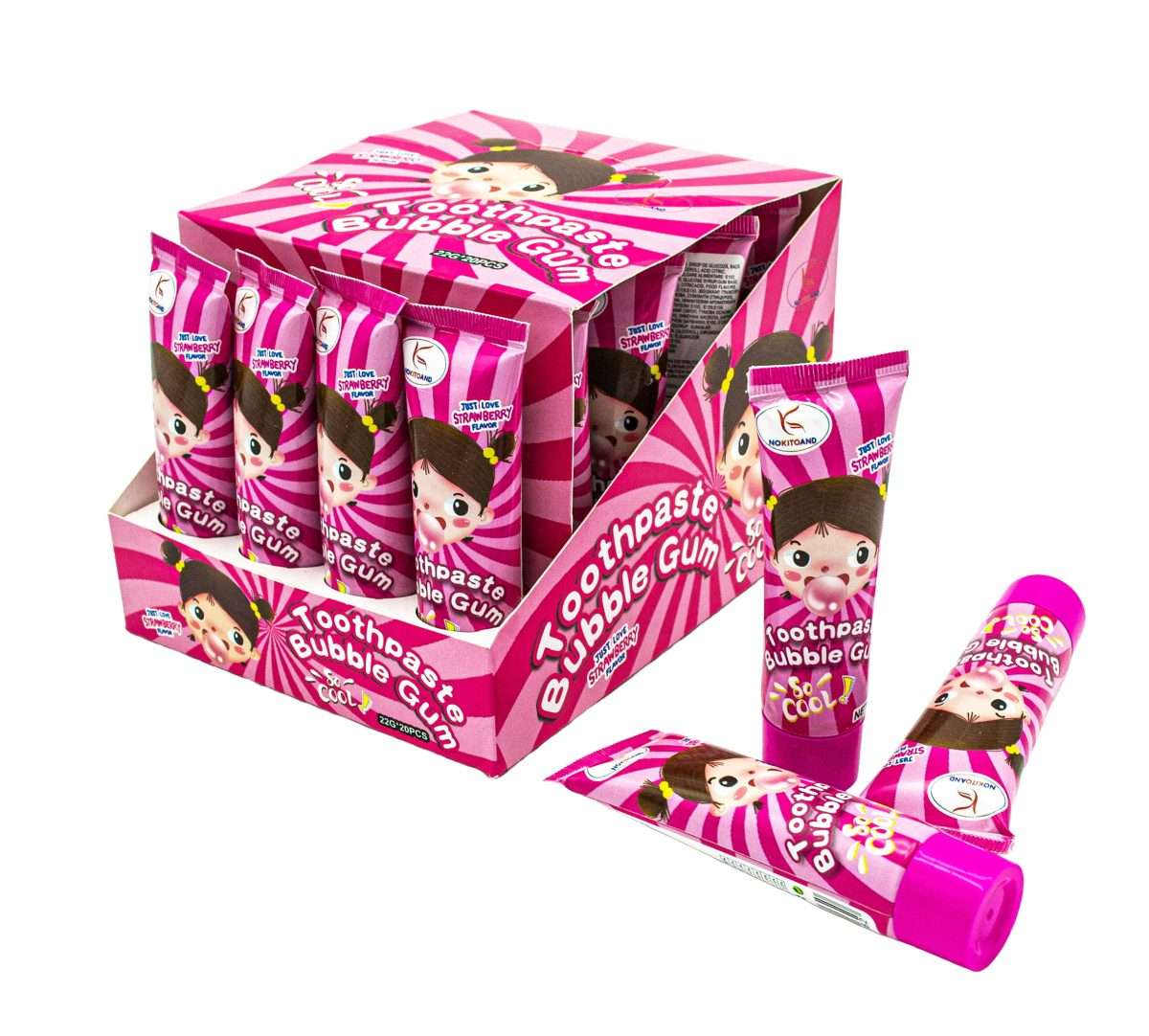 Guma la tub baby roz ,22gr ( 20buc /cut ) - imagine 1