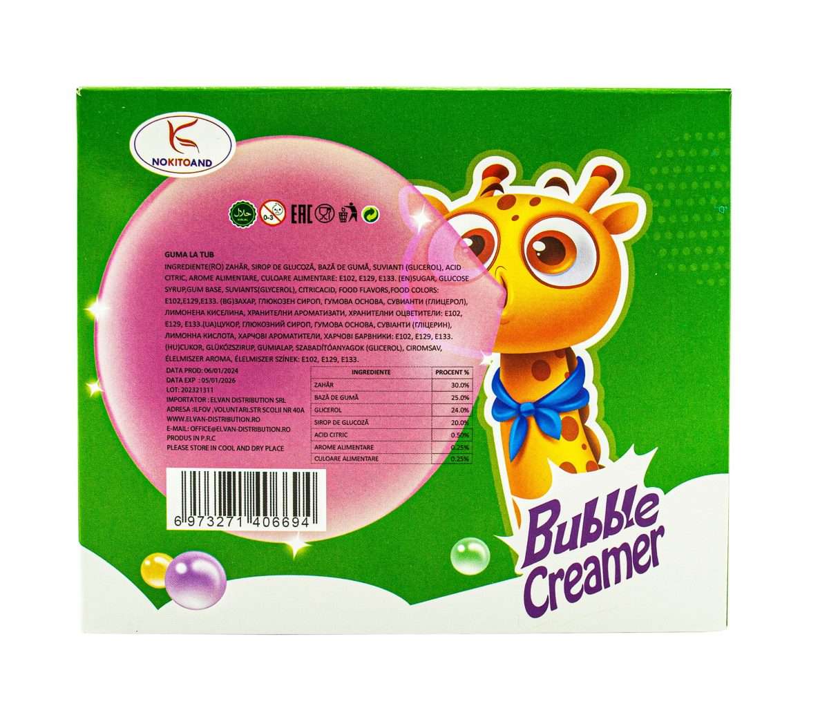 Guma la tub girafe , 22gr ( 20buc /cut ) - imagine 4