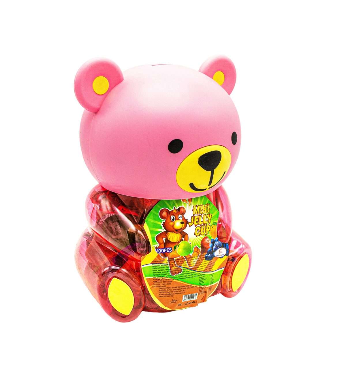Mini jeleu cupa ursuleti roz , 13gr - imagine 3