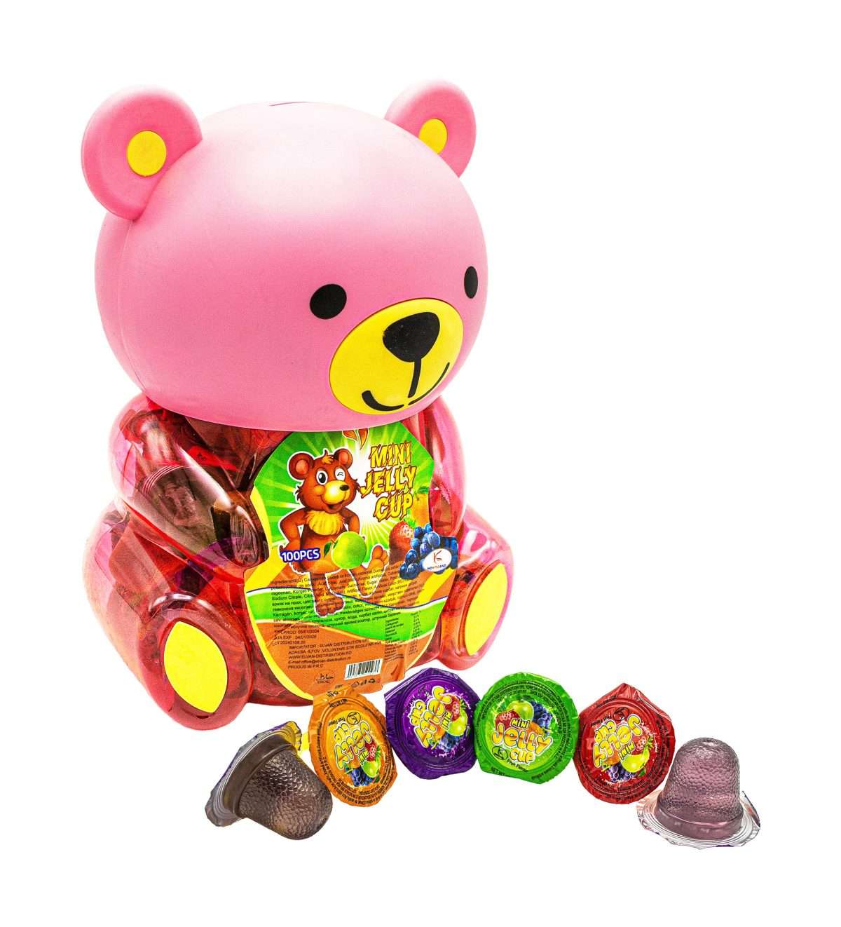 Mini jeleu cupa ursuleti roz , 13gr - imagine 1