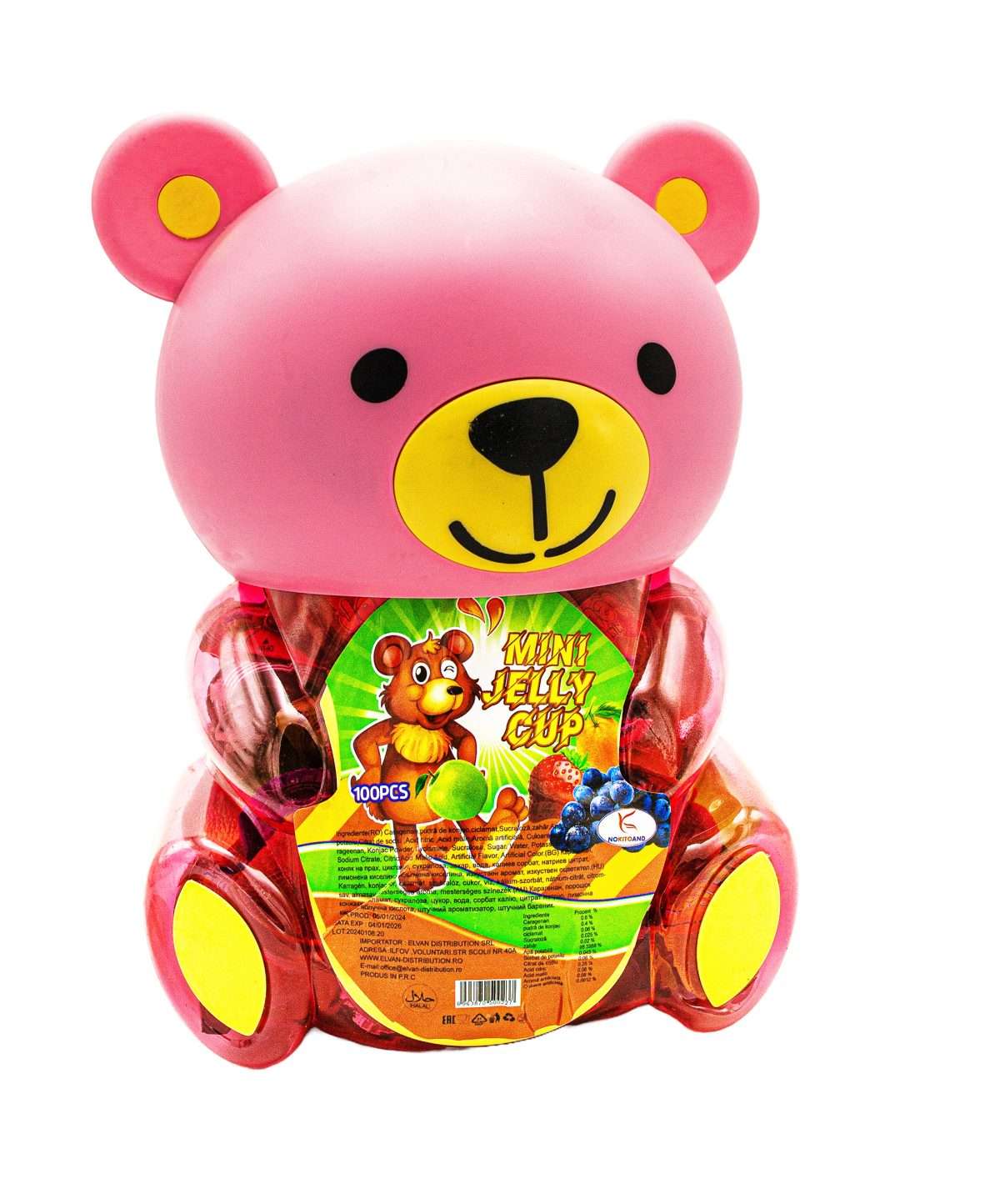 Mini jeleu cupa ursuleti roz , 13gr - imagine 2