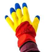 Manusi de lucru tricolor Romania "cauciucate" engross