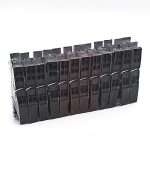 Carlige plastic de rufe negre "cleste" engross