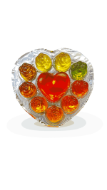 Jeleu inima cu aroma de fructe 35gr engross