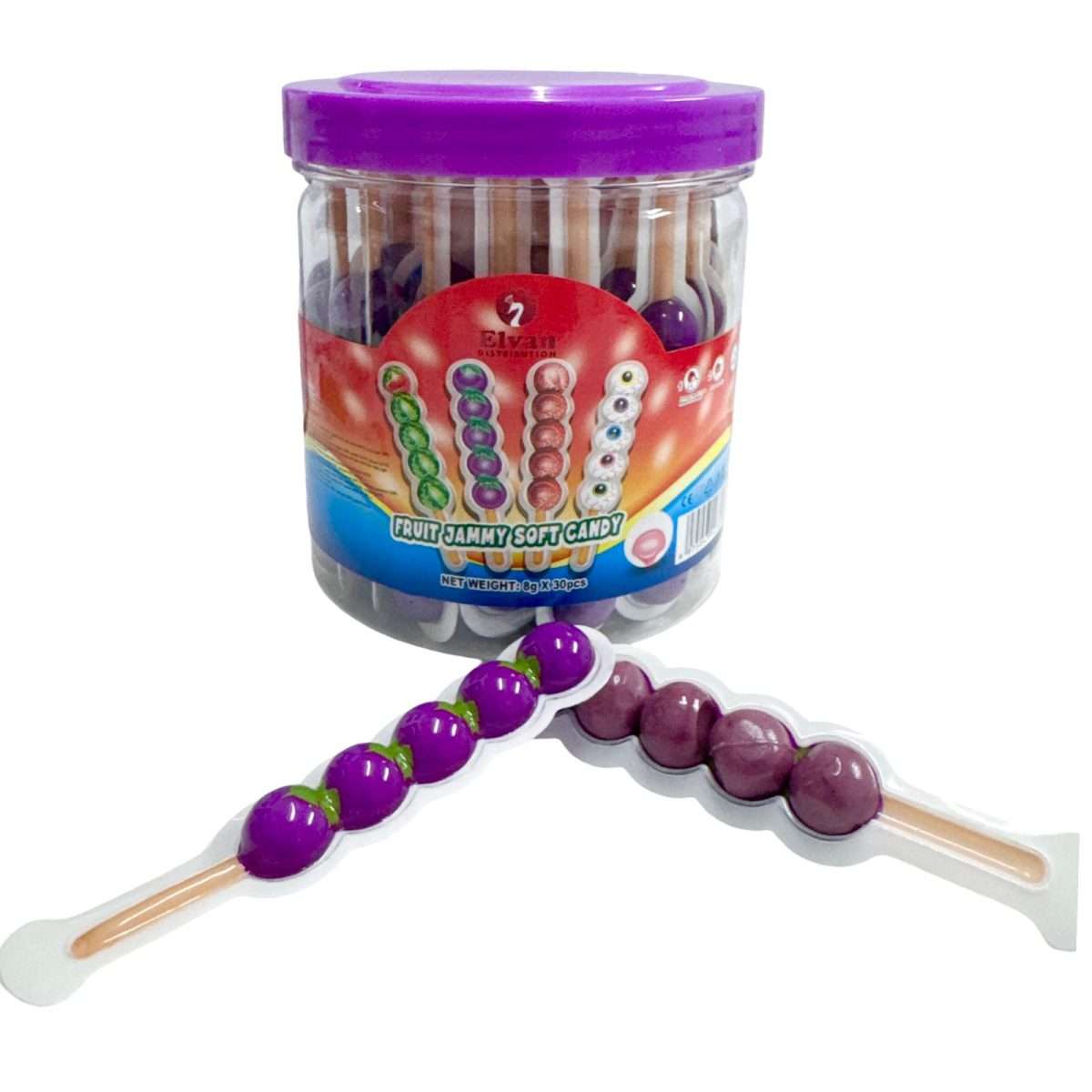 Jeleu sir Fruit Jammy Grapes "sticks"  8gr engross - imagine 1