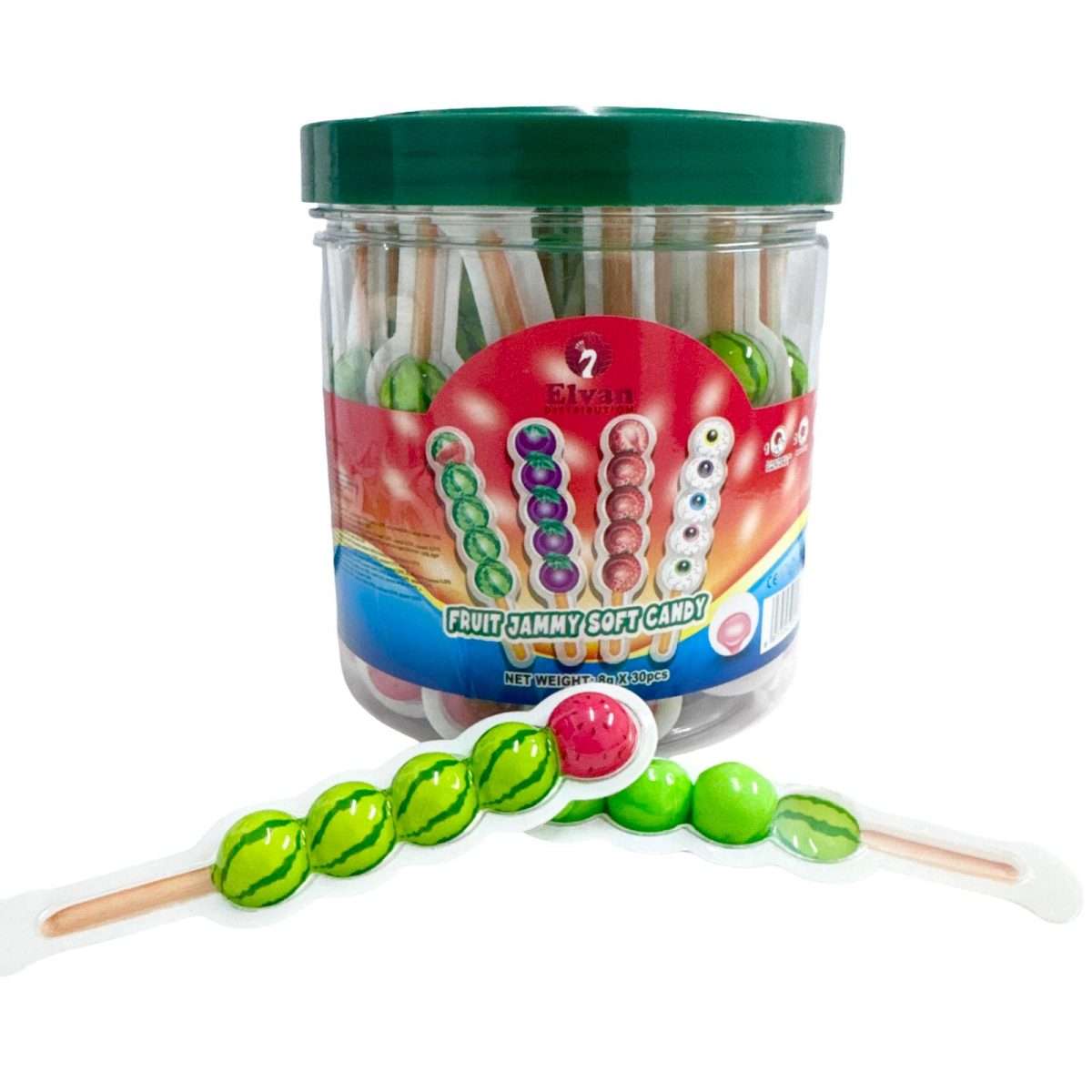 Jeleu sir Fruit Jammy Watermelon "sticks"  8gr engross - imagine 1