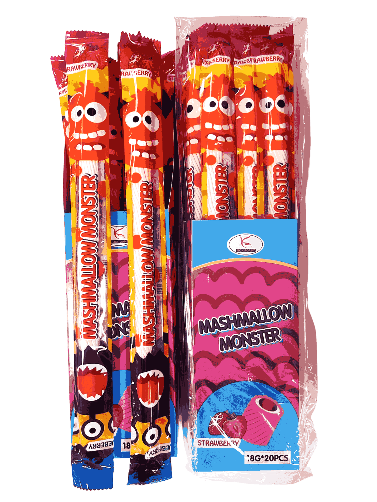 Marshmallow monster strawberry en-gross 18gr (E.X.P: 21.12.2025) - imagine 1