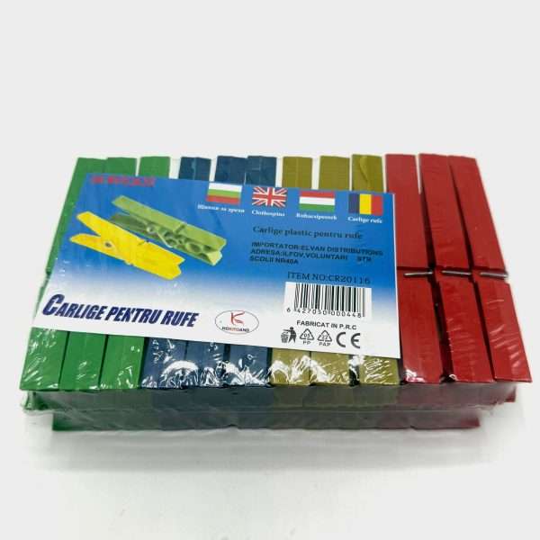 Carlige plastic color "9.3 X 1 cm" engross