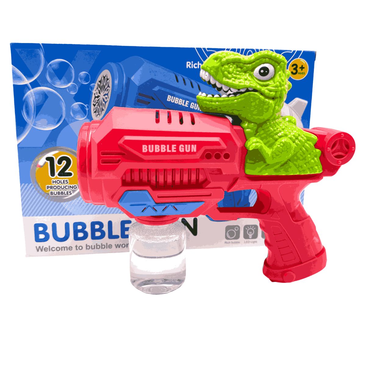 (1-14) Pistol cu baloane de sapun Dinozaur 21cm engross - imagine 2