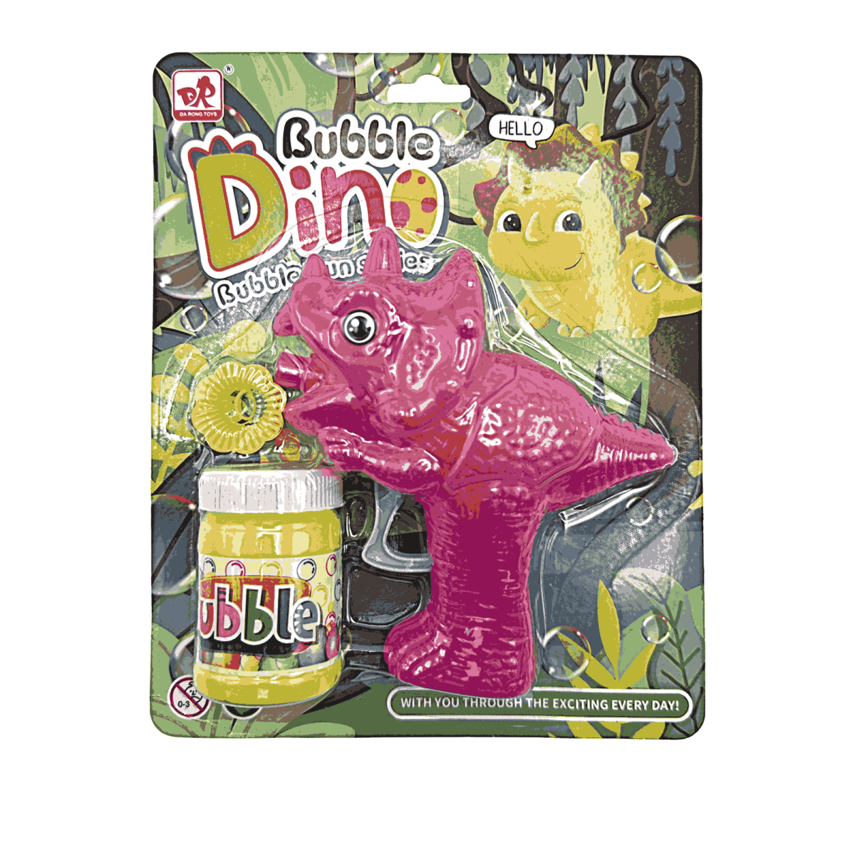 (1-5) Pistol cu baloane de sapun Dinozaur Card engross - imagine 1