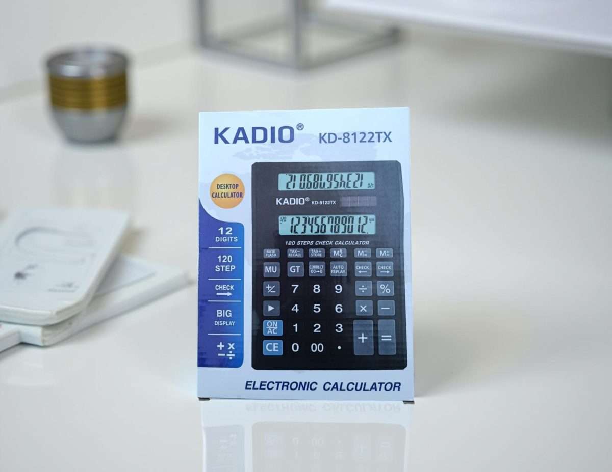 Calculator 2 Fete KADIO KD 8122TX, 20x14cm En-gross (13-1) - imagine 2