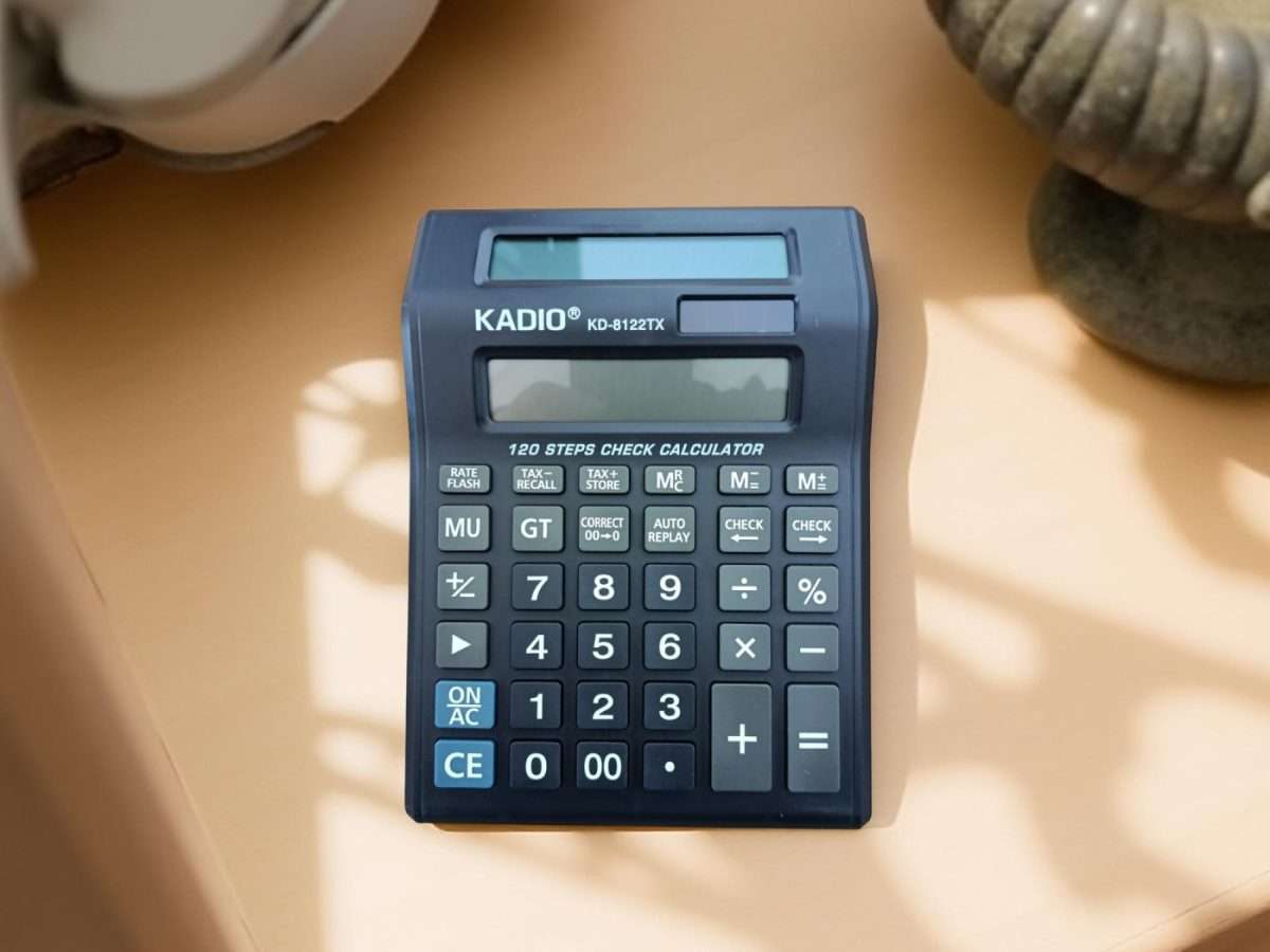 Calculator 2 Fete KADIO KD 8122TX, 20x14cm En-gross (13-1) - imagine 3