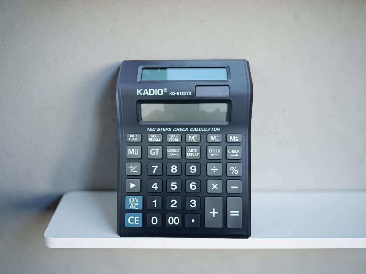 Calculator 2 Fete KADIO KD 8122TX, 20x14cm En-gross (13-1) - imagine 1