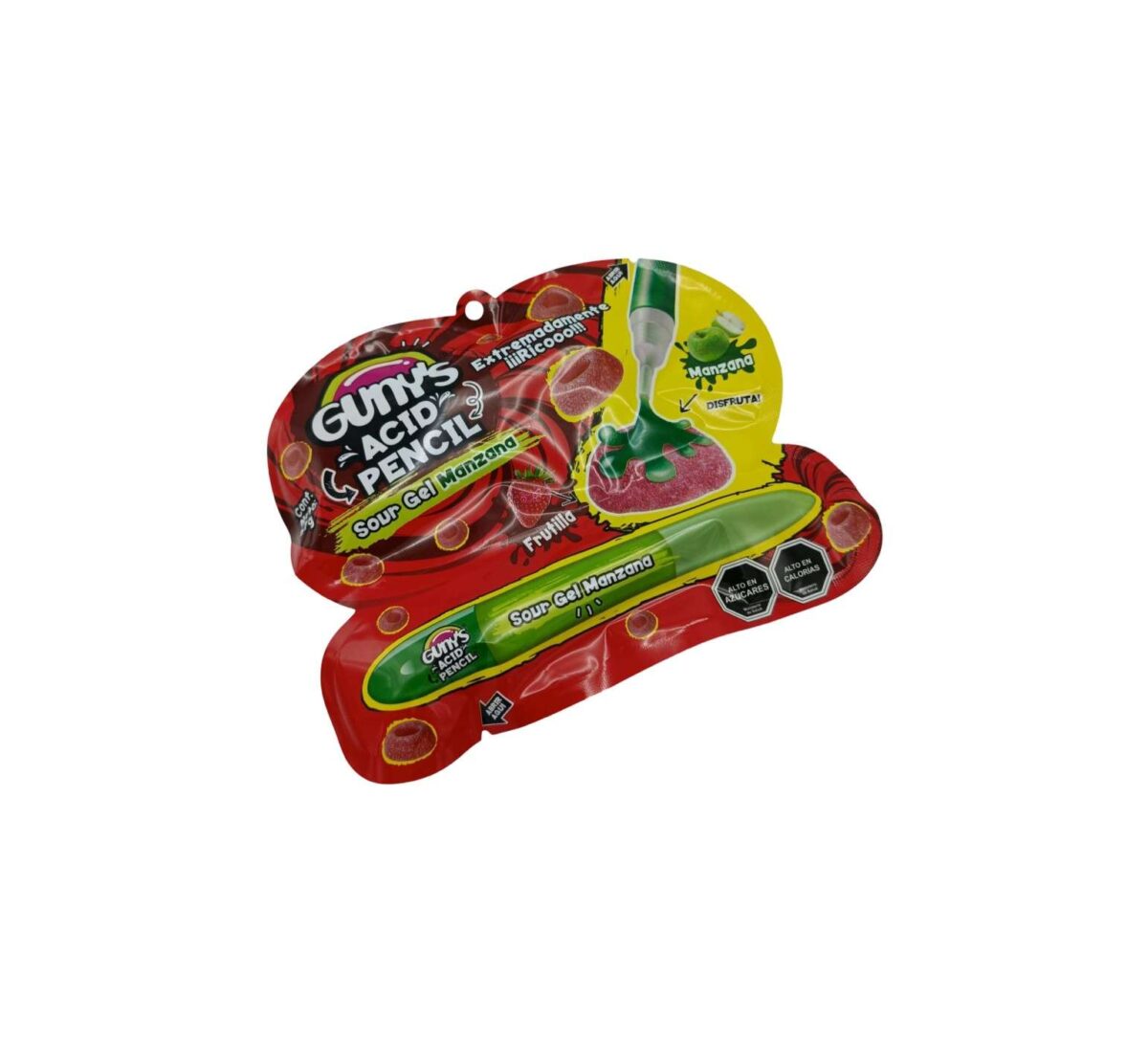 Jeleu Guny's Acid Pencil Sour Gel Manzana En-gross 57g - imagine 1